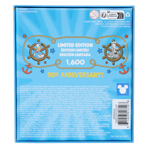 COLLECTOR BOX PIN LOUNGEFLY DISNEY DONALD DUCK 90TH ANNIVERSARY 3