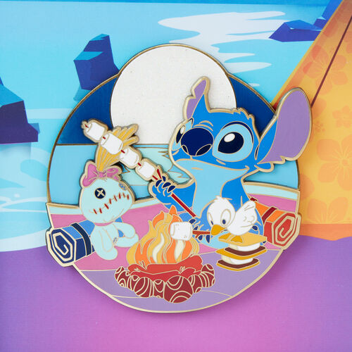 COLLECTOR BOX PIN LOUNGEFLY DISNEY STITCH CAMPING CUTIES 3