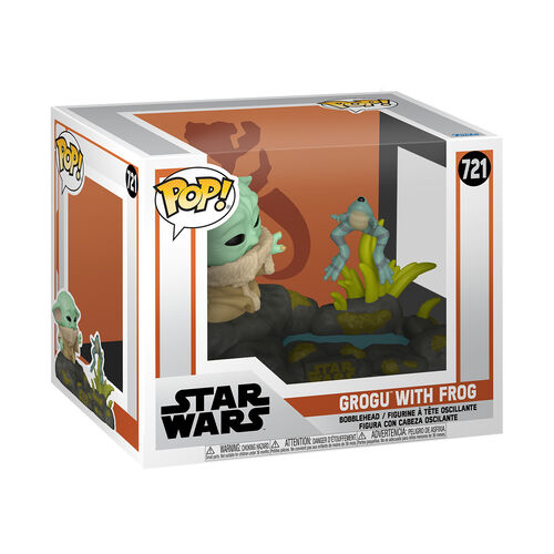 FIGURA POP DELUXE: STAR WARS THE MANDALORIAN - DIN GROGU W/FROG