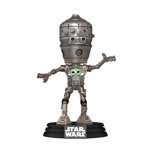 FIGURA POP DELUXE: STAR WARS THE MANDALORIAN - IG-12 WITH GROGU