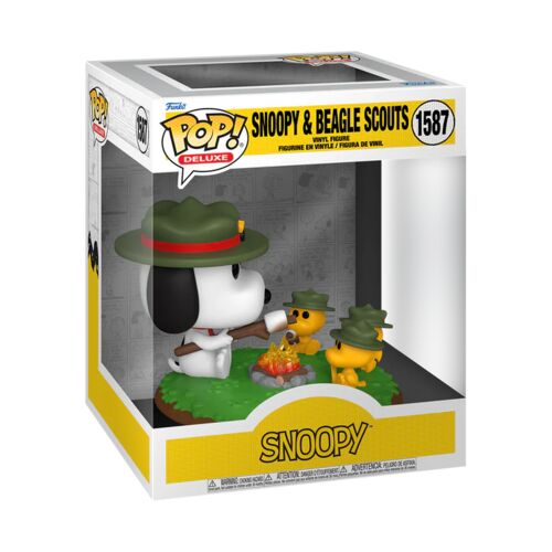 FIGURA POP DELUXE: PEANUTS - SNOOPY AND BEAGLE SCOUTS CAMPING