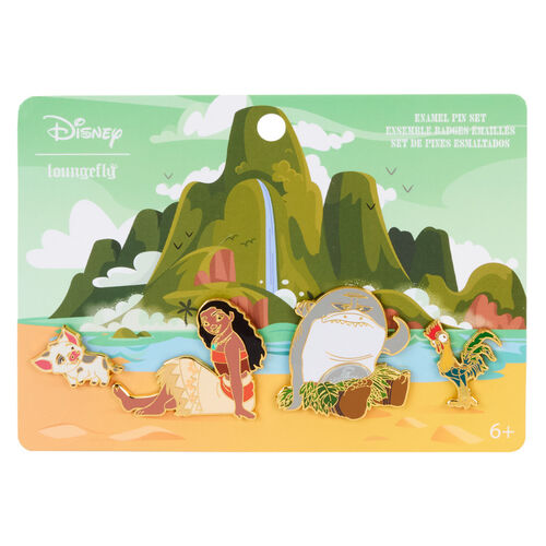 PIN SET LOUNGEFLY DISNEY MOANA WAVES 4 PC