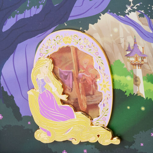 COLLECTOR BOX PIN LOUNGEFLY DISNEY PRINCESS RAPUNZEL LENTINCULAR 3