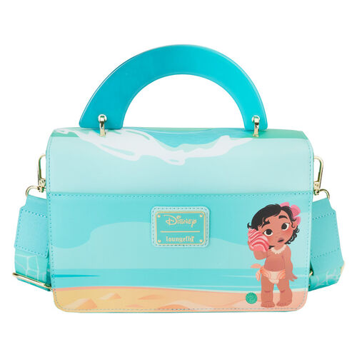 BOLSO CRUZADO LOUNGEFLY DISNEY MOANA OCEAN WAVE HANDLE