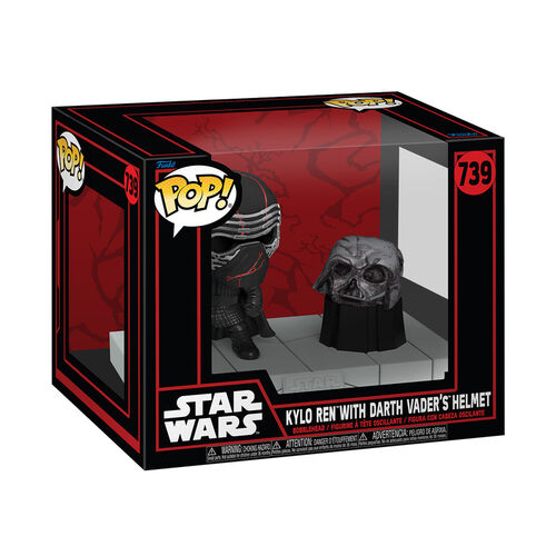 FIGURA POP DELUXE STAR WARS DARK SIDE - KYLO REN WITH DARTH VADERS HELMET