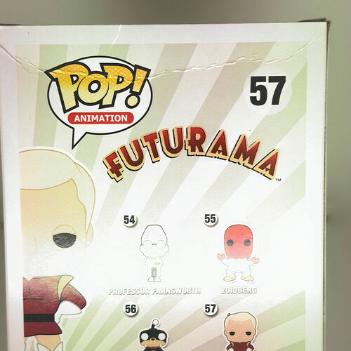 CAJA DAADA Y FALLO DE PINTURA FIGURA POP FUTURAMA ZAPP BRANNIGAN