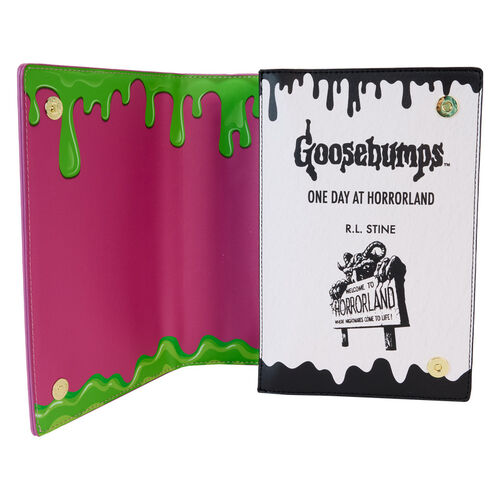 BOLSO CRUZADO LOUNGEFLY GOOSEBUMPS ONE DAY AT HORRORLAND BOOK