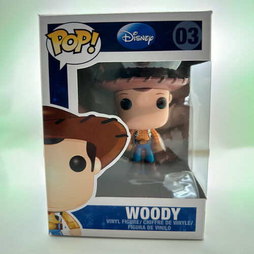 CAJA DAADA, FALLO DE PINTURA Y PEGAMENTO FIGURA POP TOY STORY WOODY 3