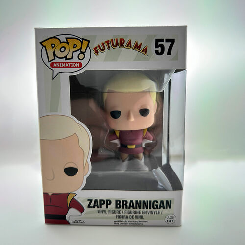 CAJA DAADA Y FALLO DE PINTURA FIGURA POP FUTURAMA ZAPP BRANNIGAN