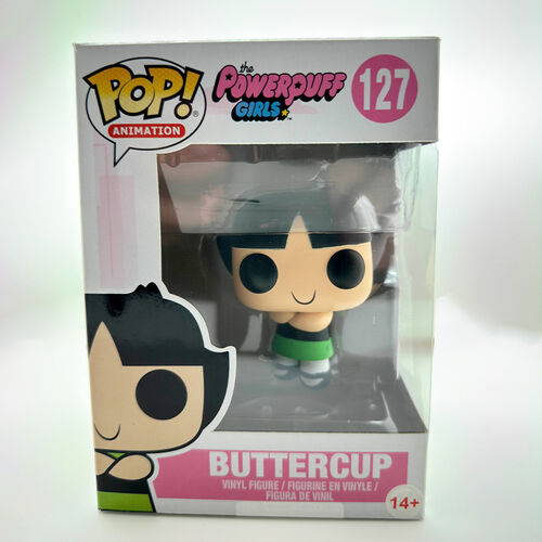 CAJA DAANA Y FALLO DE PINTURA FIGURA POP POWERPUFF GIRLS BUTTERCUP