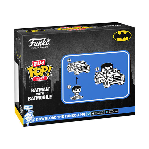 BITTY POP RIDE: DC - BATMAN WITH BATMOBILE