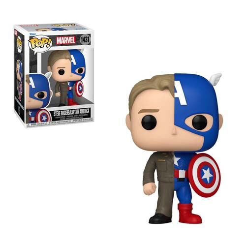 FIGURA POP MARVEL: SPLIT- CAPTAIN AMERICA / STEVE ROGERS