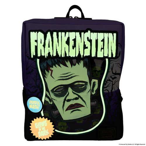 MINI MOCHILA LOUNGEFLY UNIVERSAL MONSTERS FRANKENSTEIN NEON MASK