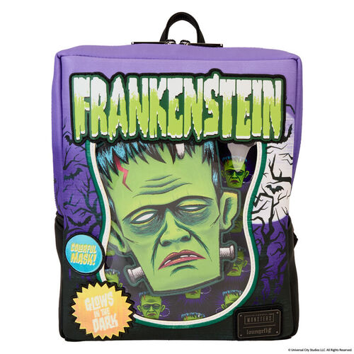 MINI MOCHILA LOUNGEFLY UNIVERSAL MONSTERS FRANKENSTEIN NEON MASK