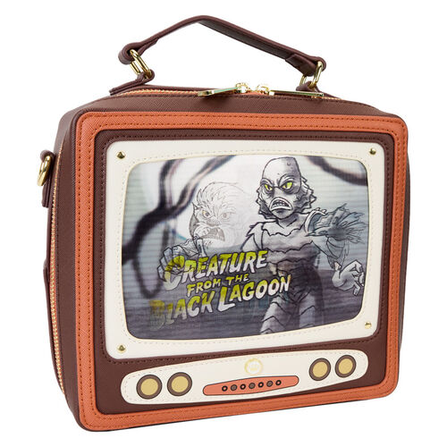 BOLSO CRUZADO LOUNGEFLY UNIVERSAL MONSTERS VINTAGE TV TRIPLE LENTICULAR