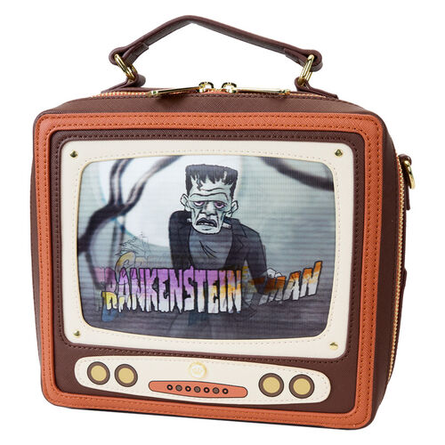 BOLSO CRUZADO LOUNGEFLY UNIVERSAL MONSTERS VINTAGE TV TRIPLE LENTICULAR