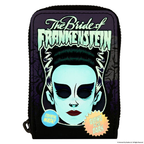 CARTERA LOUNGEFLY UNIVERSAL MONSTERS BRIDE OF FRANKENSTEIN NEON MASK