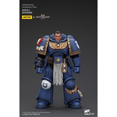 FIGURA 1/18 WARHAMMER 40K ULTRAMARINES LIEUTENANT TITUS 13 CM