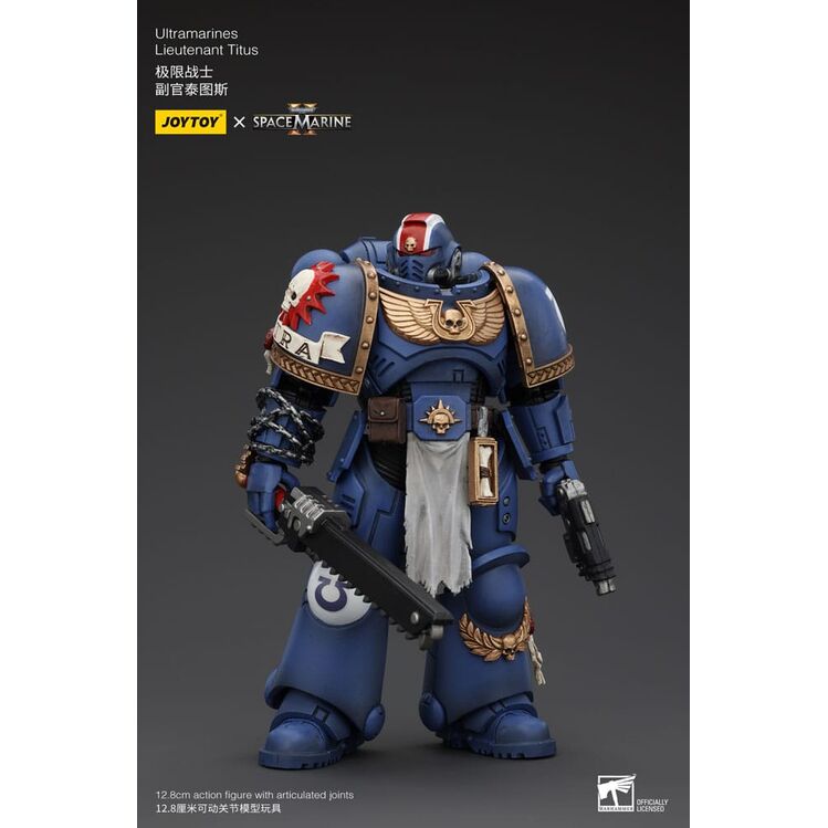 FIGURA 1/18 WARHAMMER 40K ULTRAMARINES LIEUTENANT TITUS 13 CM