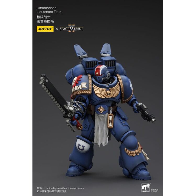 FIGURA 1/18 WARHAMMER 40K ULTRAMARINES LIEUTENANT TITUS 13 CM