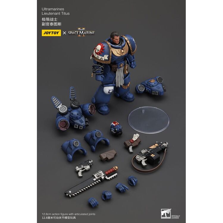 FIGURA 1/18 WARHAMMER 40K ULTRAMARINES LIEUTENANT TITUS 13 CM