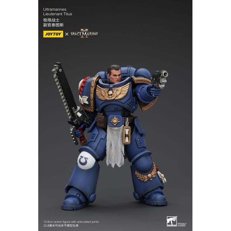 FIGURA 1/18 WARHAMMER 40K ULTRAMARINES LIEUTENANT TITUS 13 CM