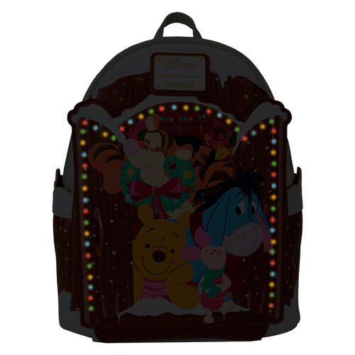 MINI MOCHILA LOUNGEFLY DISNEY WINNIE THE POOH HOLIDAY SCENE POOH AND FRIENDS