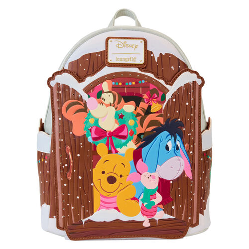 MINI MOCHILA LOUNGEFLY DISNEY WINNIE THE POOH HOLIDAY SCENE POOH AND FRIENDS