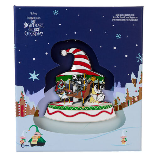 COLLECTOR BOX PIN LOUNGEFLY DISNEY NIGHTMARE BEFORE CHRISTMAS: CHRISTMAS TOWN CAROUSEL SLIDING