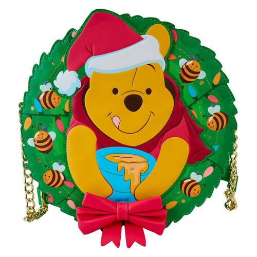 BOLSO CRUZADO LOUNGEFLY DISNEY WINNIE THE POOH STUCK IN WREATH