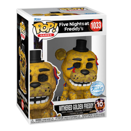 FIGURA POP GAMES: FIVE NIGHTS AT FREDDYS - WITHERED GOLDEN FREDDY