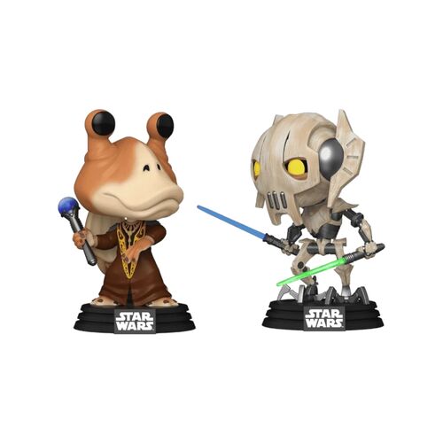 FIGURA POP STAR WARS: CLONE WARS DUELS - JAR JAR/GRIEVOUS PACK 2