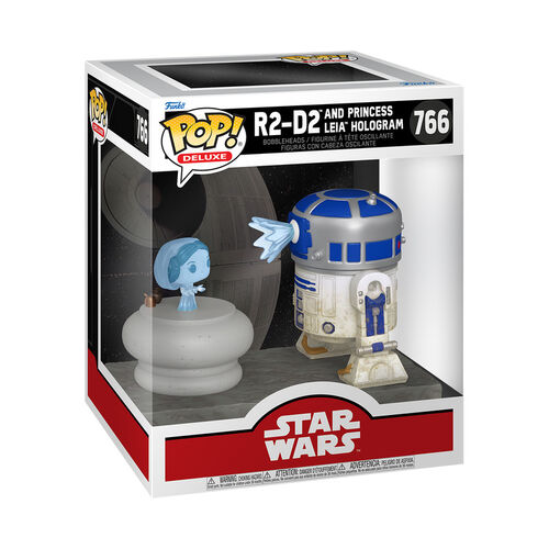 FIGURA POP DELUXE STAR WARS - R2-D2 AND PRINCES LEIA HOLOGRAM