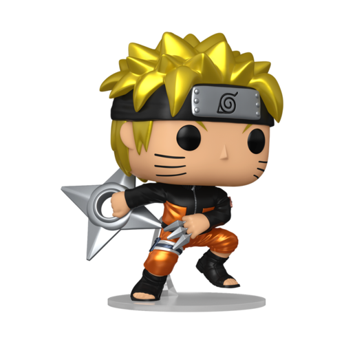 FIGURA POP ANIMATION NARUTO SHIPPUDEN - NARUTO UZUMAKI WITH SHURIKEN CHASE