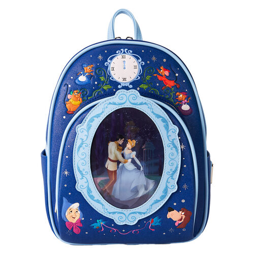 MINI MOCHILA LOUNGEFLY DISNEY CINDERELLA 75TH ANNIVERSARY LENTICULAR