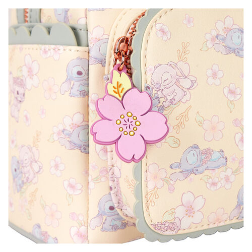 MINI MOCHILA LOUNGEFLY DISNEY CUTE STITCH CHERRY BLOSSOM